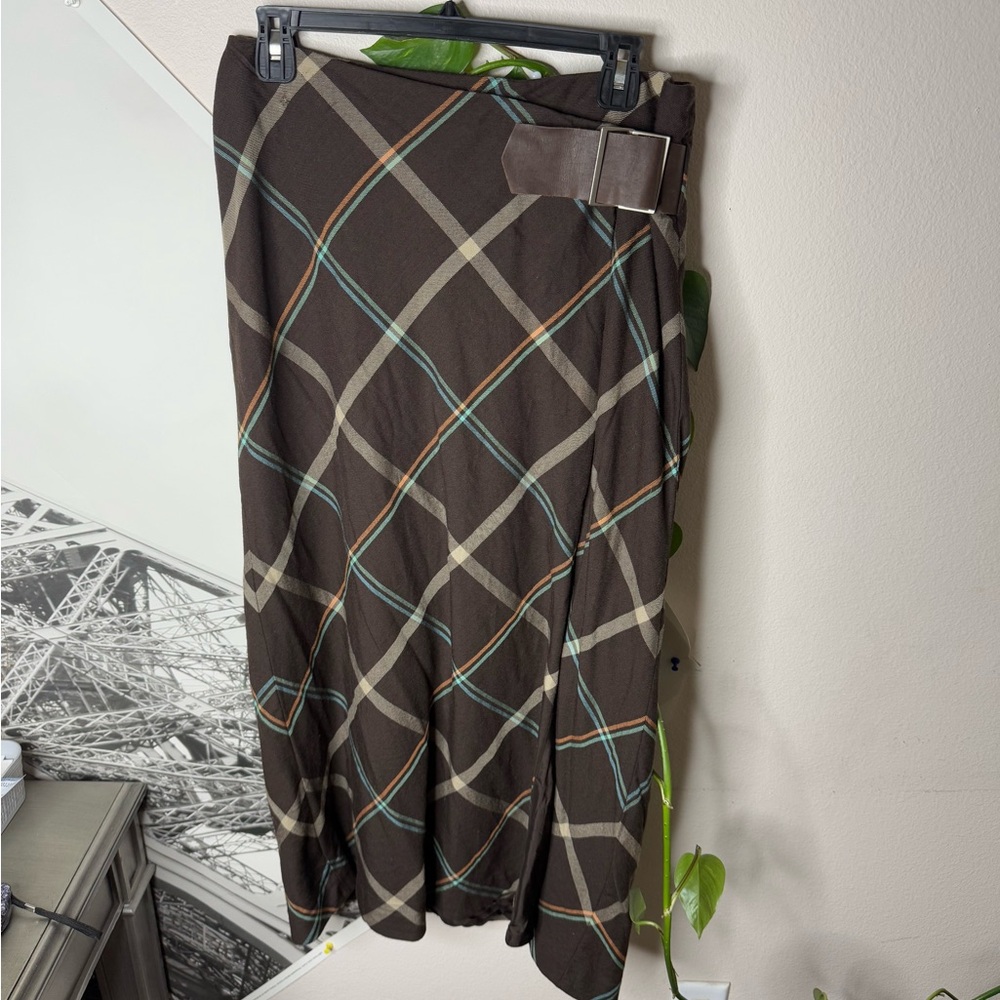 Plaid Brown Skirt